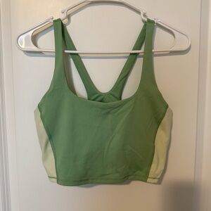 Green Racerback Cropped Athletic Top